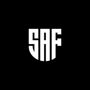 SAF letter logo design in illustration. Vector logo, calligraphy designs for logo, Poster, Invitation, etc.