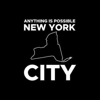 New York City Typography and Minimal T shirt design vector