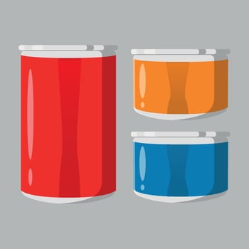 mackerel fish can mockup illustration design vector