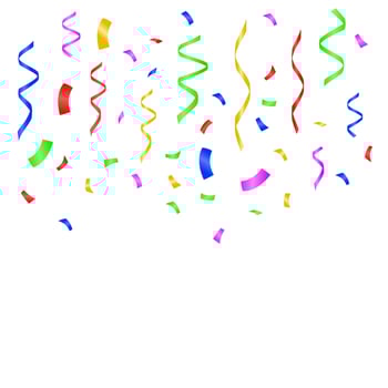 Vector realistic colorful confetti background