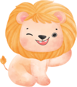 cute happy baby lion kid playful innocence animal cartoon watercolour illustration png