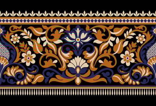 Geometrical and Ethnic Textile neckline design and motif for textile branding Fabric illustration Design for cover, fabric, textile, wrapping paper vector