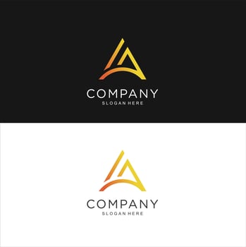 logo A abstract modern concept font identity vector