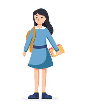 character student. Back to school , university concept png