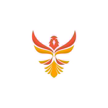 eagle wings flying eagle logo design vector