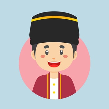 Avatar of a Maluku Indonesian Character vector