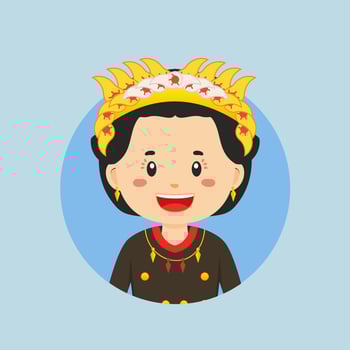 Avatar of a Middle Sulawesi Indonesian Character vector
