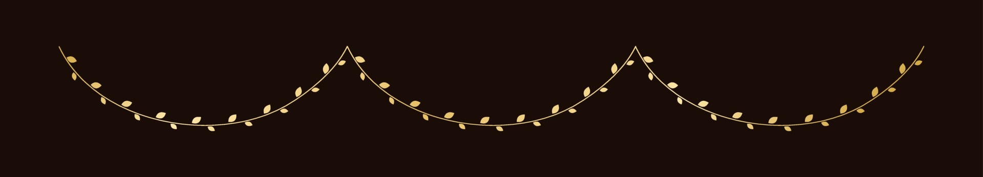 Gold hanging vines vector illustration. Golden floral botanical vine curtain design element