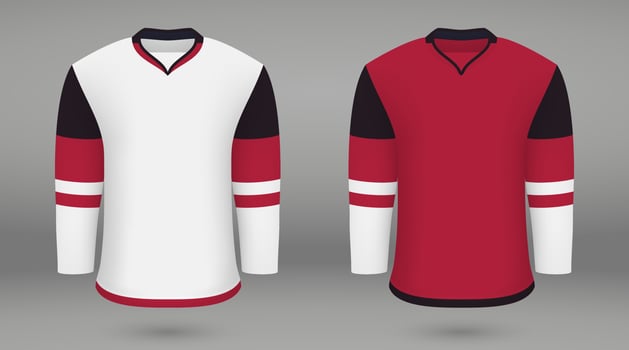 Shirt template forice hockey jersey vector