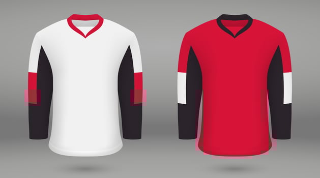 Shirt template forice hockey jersey vector