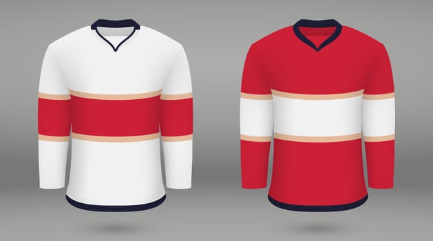 Shirt template forice hockey jersey vector