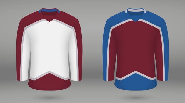 Shirt template forice hockey jersey vector