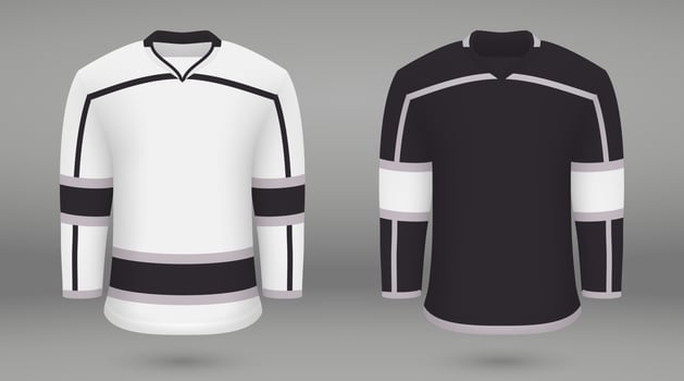 Shirt template forice hockey jersey vector