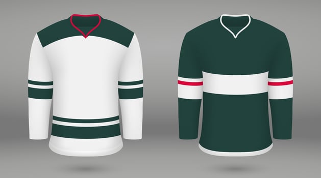 Shirt template forice hockey jersey vector