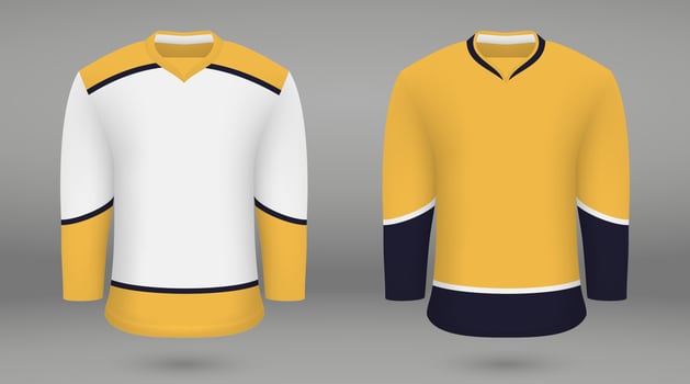Shirt template forice hockey jersey vector