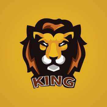 Lion king Head Logo Vector Template Illustration Design Mascot Animal