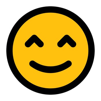 smile facial expression fill icon of emoticon vector