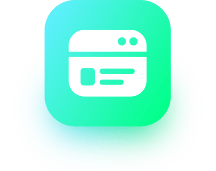 Credit card icon in square gradient colors. Payment card signs illustration. png