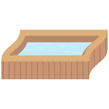 wooden bathtub swimming pool png