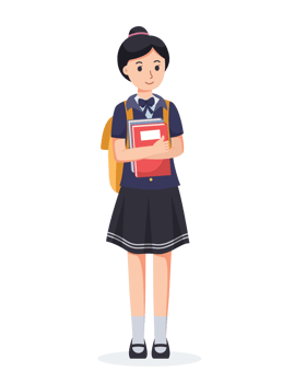 character high school student in school uniform png