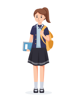 character high school student in school uniform png