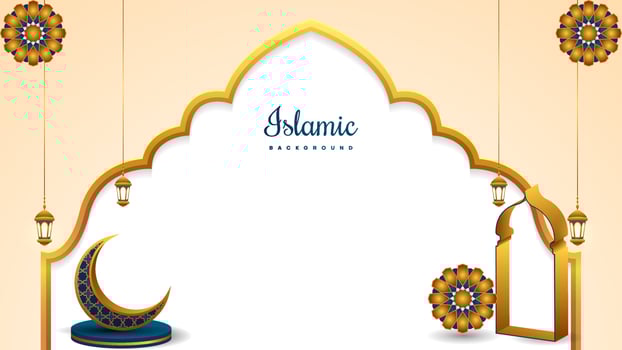 islamic background with space for text .can be used for banner, web, social media post, etc. vector illustration