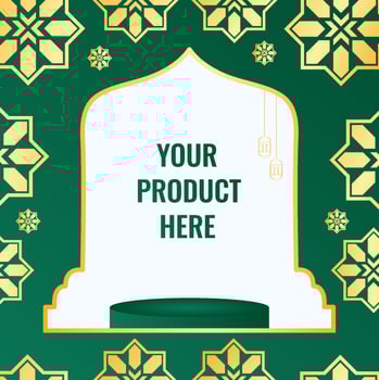 Vector 3d podium ramadan sale social media story promotion for product dsiplay and showcase