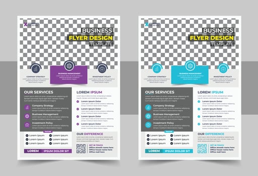 Digital marketing corporate flyer template design, Corporate Business Flyer poster pamphlet brochure cover design layout background, two colors scheme, vector template in A4 size