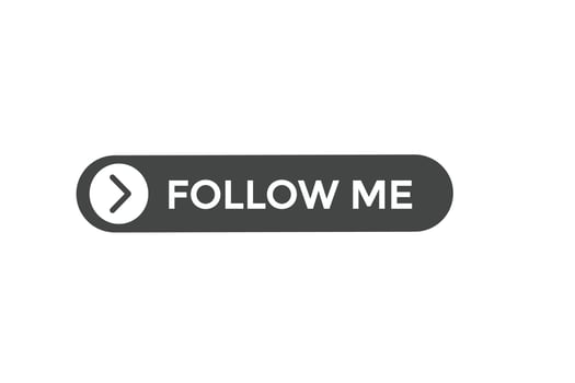 follow me, button, sign, label, speech, bubble, template, website, tag, banner,  sticker, business vector
