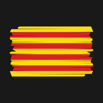 Catalonia Flag Brush vector