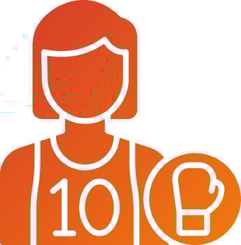 Athlete Female Icon Style vector