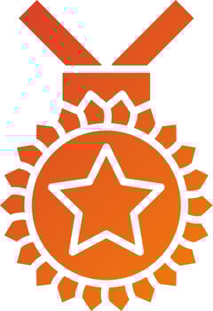 Bronze Medal Icon Style vector