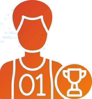 Champion Female Icon Style vector
