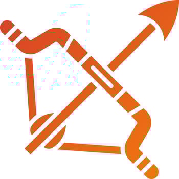 Bow And Arrow Icon Style vector