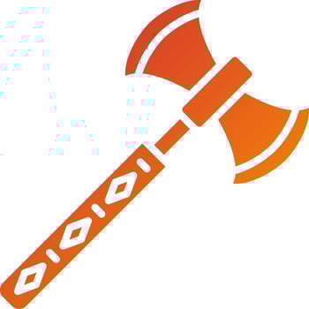 Viking Axe Icon Style vector