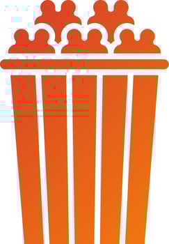 Popcorn Icon Style vector