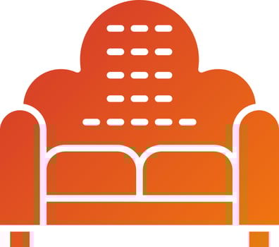 Cinema Sofa Icon Style vector