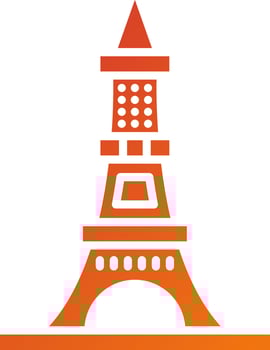 Eiffel Tower Icon Style vector