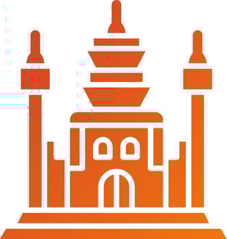 Angkor Wat Icon Style vector