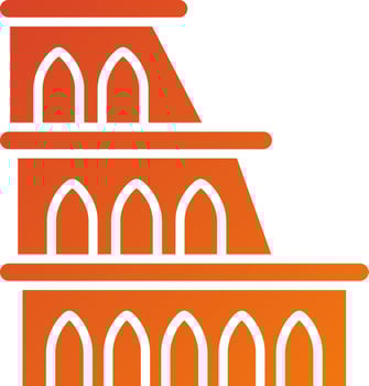 Coliseum Icon Style vector