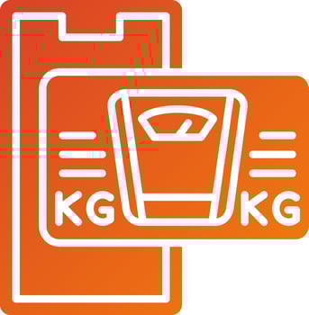 Weight Scale Icon Style vector
