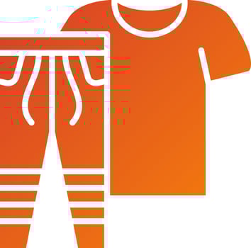 Exercise Clothes Icon Style vector