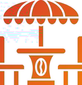Coffee Terrace Icon Style vector