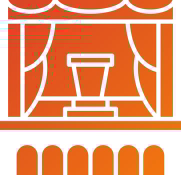 Auditorium Icon Style vector