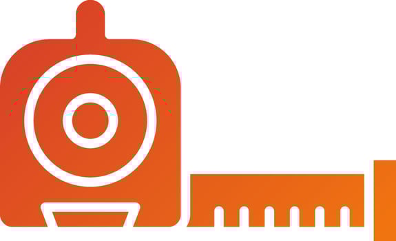 Measuring Tape Icon Style vector