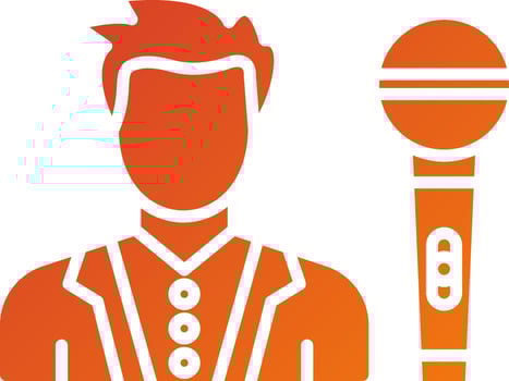 Host Male Icon Style vector