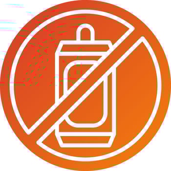 No Liquid Calories Icon Style vector