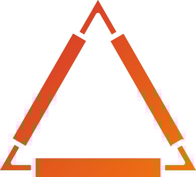 Clay Triangle Icon Style vector