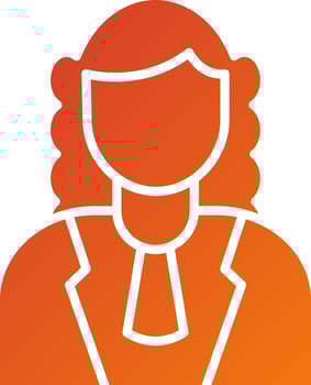 Judge Female Icon Style vector