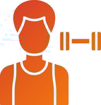 Fitness Trainer Male Icon Style vector
